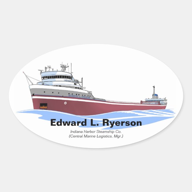 Pegatina Ovalada CML de Edward L. Ryerson (Anverso)