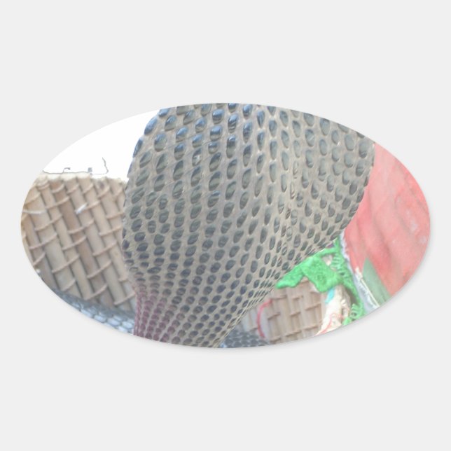 Pegatina Ovalada Cobra en la edición impresa de Basket Art (Anverso)