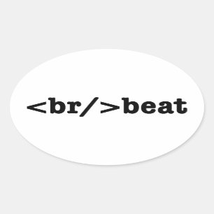 Pegatina Ovalada código del HTML del breakbeat
