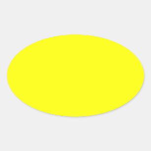 Pegatina Ovalada Código hexagonal amarillo neón FFFF01