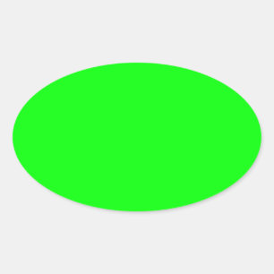 Pegatina Ovalada Código hexagonal verde neón 00FF00