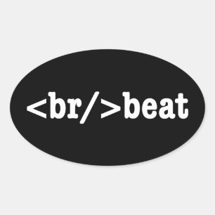 Pegatina Ovalada código HTML de salto