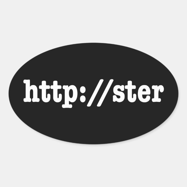 Pegatina Ovalada código http://ster (Anverso)