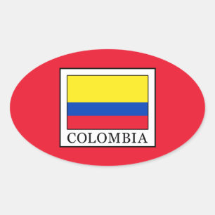 Pegatina Ovalada Colombia