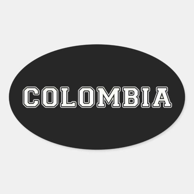 Pegatina Ovalada Colombia (Anverso)