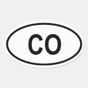 Pegatina Ovalada Colorado "CO"