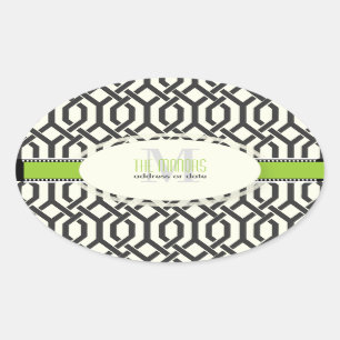 Pegatina Ovalada Colores PixDezines kew trellis/DIY