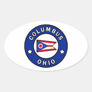 Pegatina Ovalada Columbus Ohio