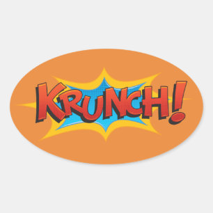 Pegatina Ovalada ¡Cómic Krunch!
