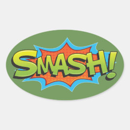 Pegatina Ovalada ¡Comic Smash!