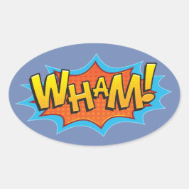 Pegatina Ovalada ¡Cómic Wham!