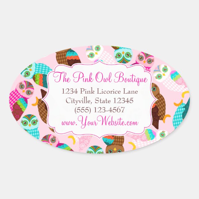 Pegatina Ovalada ¿Cómo Ahora Lechuzas? (Anverso)