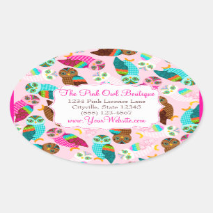 Pegatina Ovalada ¿Cómo Ahora Lechuzas?