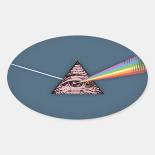 Pegatina Ovalada Conjuntivitis Illuminatis