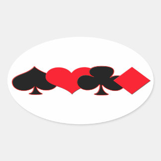 Pegatina Ovalada Conjuntos de cartas de reproducción