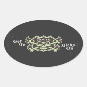 Pegatina Ovalada Consiga los retrocesos de YE encendido