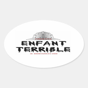 Pegatina Ovalada Coonass, terrible de Enfant, matón, aceite, gas,