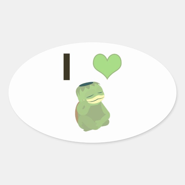 Pegatina Ovalada Corazón Kappa (Anverso)