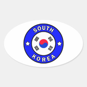 Pegatina Ovalada Corea del Sur