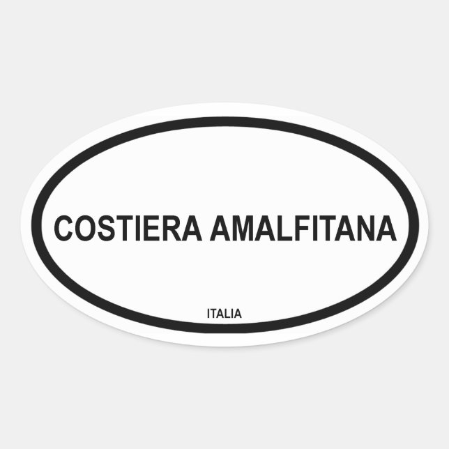 PEGATINA OVALADA COSTIERA AMALFITANA (Anverso)