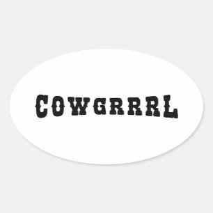 PEGATINA OVALADA COWGRRRL