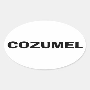 Pegatina Ovalada Cozumel, México