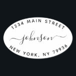 Pegatina Ovalada Crea tu propia dirección de devolución<br><div class="desc">Crea tu propia dirección de devolución</div>