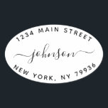 Pegatina Ovalada Crea tu propia dirección de devolución<br><div class="desc">Crea tu propia dirección de devolución</div>