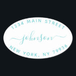 Pegatina Ovalada Crea Tu Propia Dirección de Devolución<br><div class="desc">Crea Tu Propia Etiqueta Ovalada de Dirección de Devolución</div>