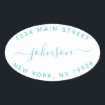 Pegatina Ovalada Crea tu propia dirección de devolución<br><div class="desc">Crea tu propia etiqueta adhesiva ovalada de dirección de devolución</div>