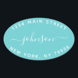 Pegatina Ovalada Crea tu propia dirección de devolución<br><div class="desc">Crea tu propia etiqueta ovalada de dirección de devolución</div>