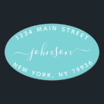 Pegatina Ovalada Crea Tu Propia Dirección de Devolución<br><div class="desc">Crea Tu Propia Etiqueta Ovalada de Dirección de Devolución</div>