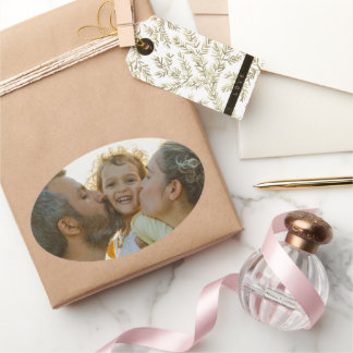 Pegatina Ovalada Crea tu propia imagen personalizada DIY foto perso