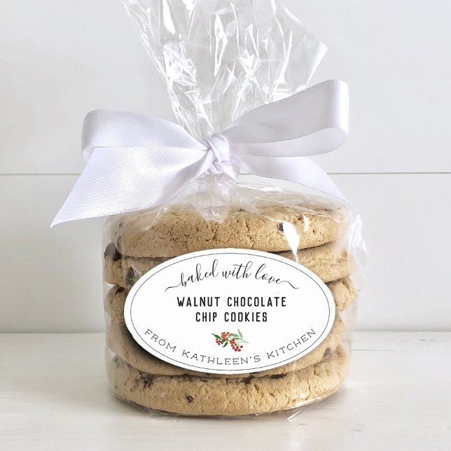 Pegatina Ovalada Crea tu propia vegetación horneada con amor (Create Your Own Greenery Baked With Love Oval Sticker)