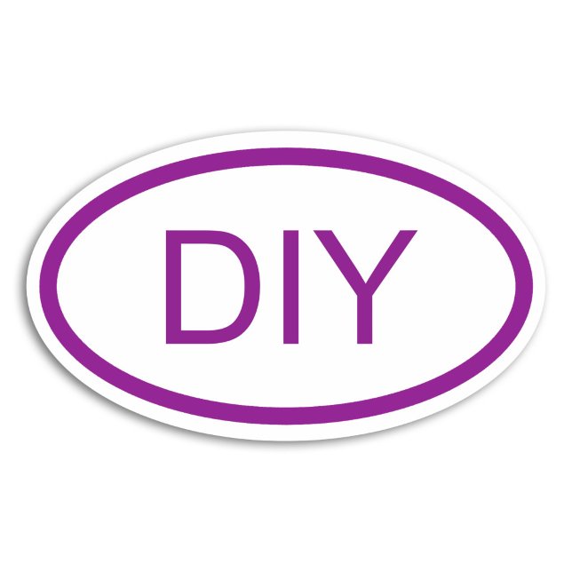 Pegatina Ovalada Crea un estilo euro púrpura (Create a Purple Euro Style Oval Sticker)