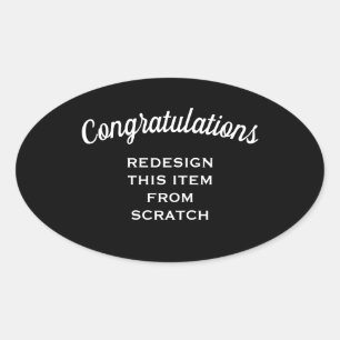 Pegatina Ovalada Crear el propio