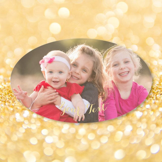 Pegatina Ovalada Crear hoja de Pegatinas de fotografía Oval para Pe (Create Custom Oval Photo Stickers Sheet)