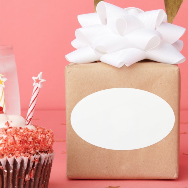 Pegatina Ovalada Crear su propio blanco personalizable (Fiesta)