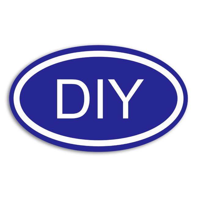 Pegatina Ovalada Crear un estilo Euro Azul (Create a Blue Euro Style Oval Sticker)