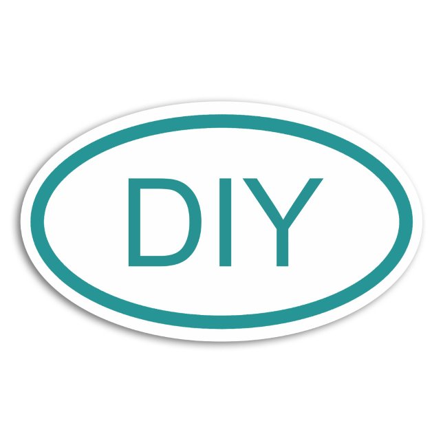 Pegatina Ovalada Crear un estilo euro turquesa (Create a Teal Euro Style Oval Sticker)