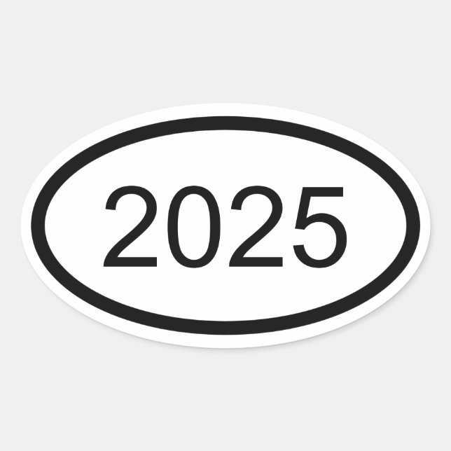 Pegatina Ovalada Crear un estilo europeo de año (Anverso)