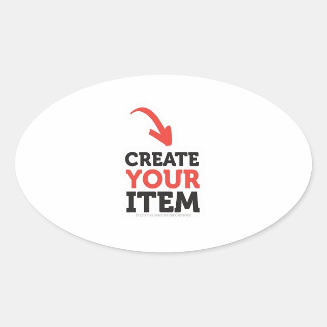 Pegatina Ovalada CREATE-TU-Personalizado DIY sube tu diseño (Anverso)