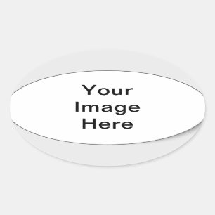 Pegatina Ovalada Cree sus propios regalos personalizados original