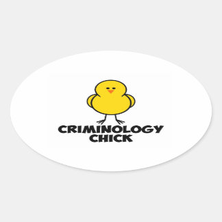 Pegatina Ovalada Criminología