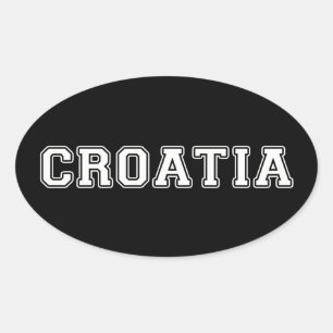 Pegatina Ovalada Croacia