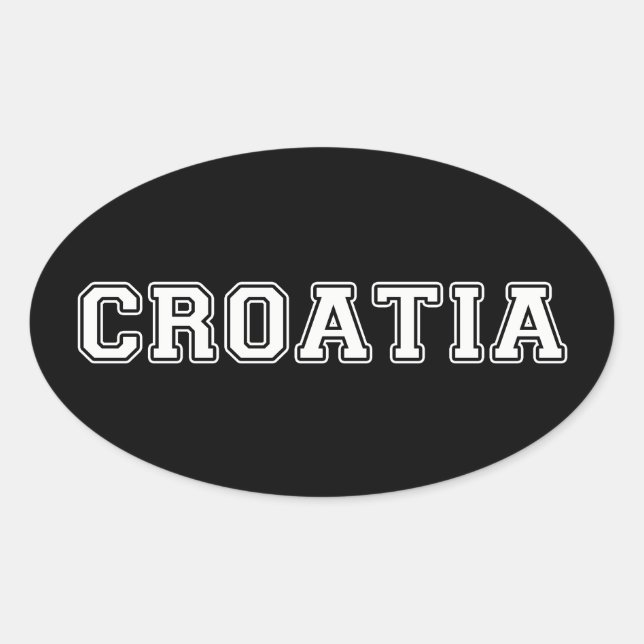 Pegatina Ovalada Croacia (Anverso)