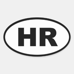 Pegatina Ovalada Croacia - HR - Europea