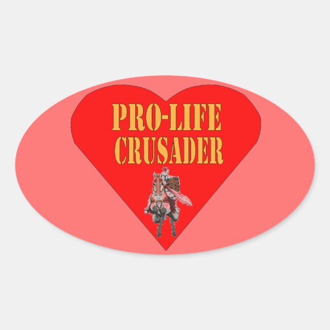 PEGATINA OVALADA CRUSADOR PRO LIFE (Anverso)