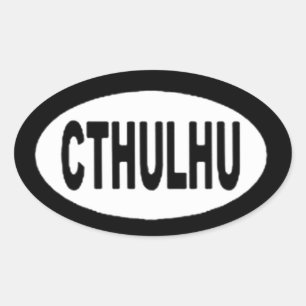 Pegatina Ovalada Cthulhu