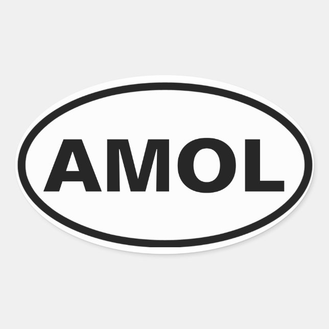 Pegatina Ovalada CUATRO Amol (Anverso)